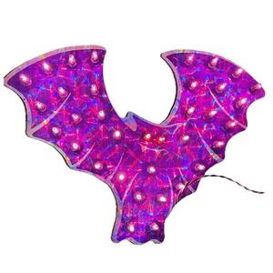 Vintage Halloween Bat Light Decoration Glittering Holographic Yard Display Works